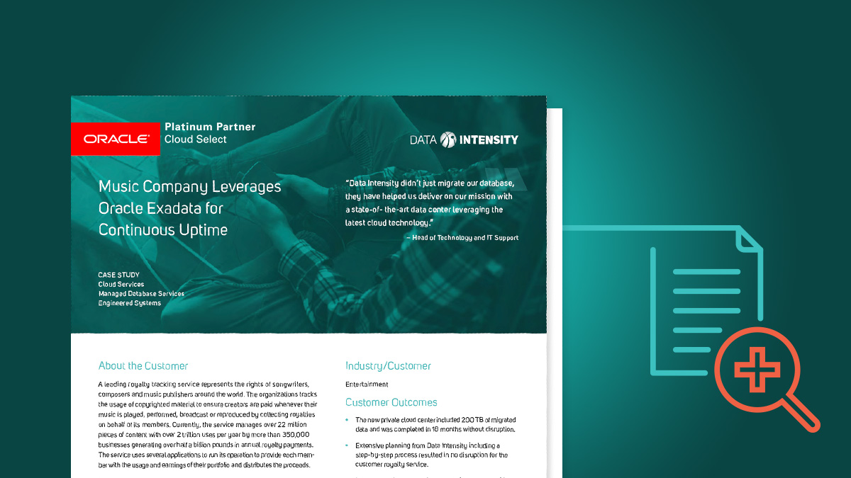 Music Company Leverages Oracle Exadata for Continuous Uptime