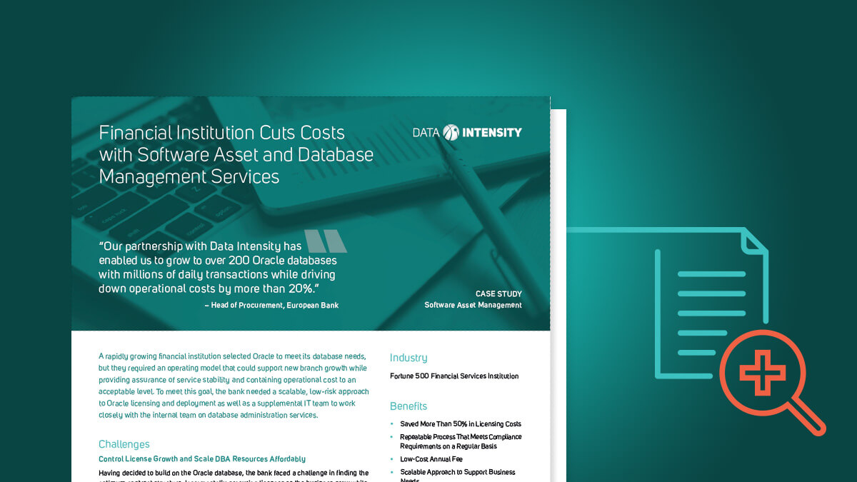 Financial Institution Cuts Costs With License and Database Management Services