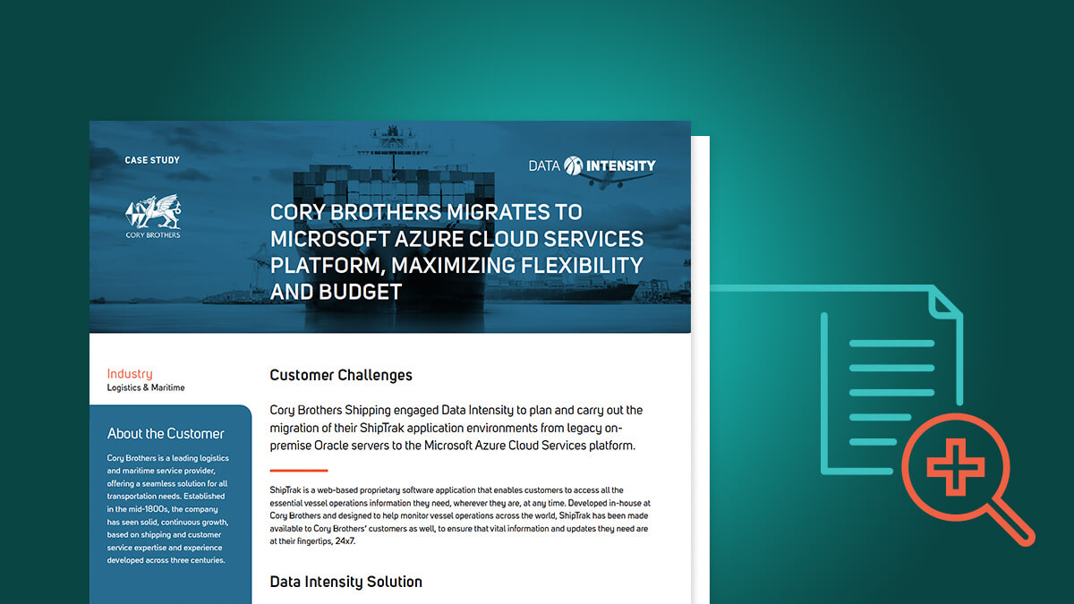Cory Brothers Migrates to Microsoft Azure Cloud Services Platform, Maximizing Flexibility and Budget