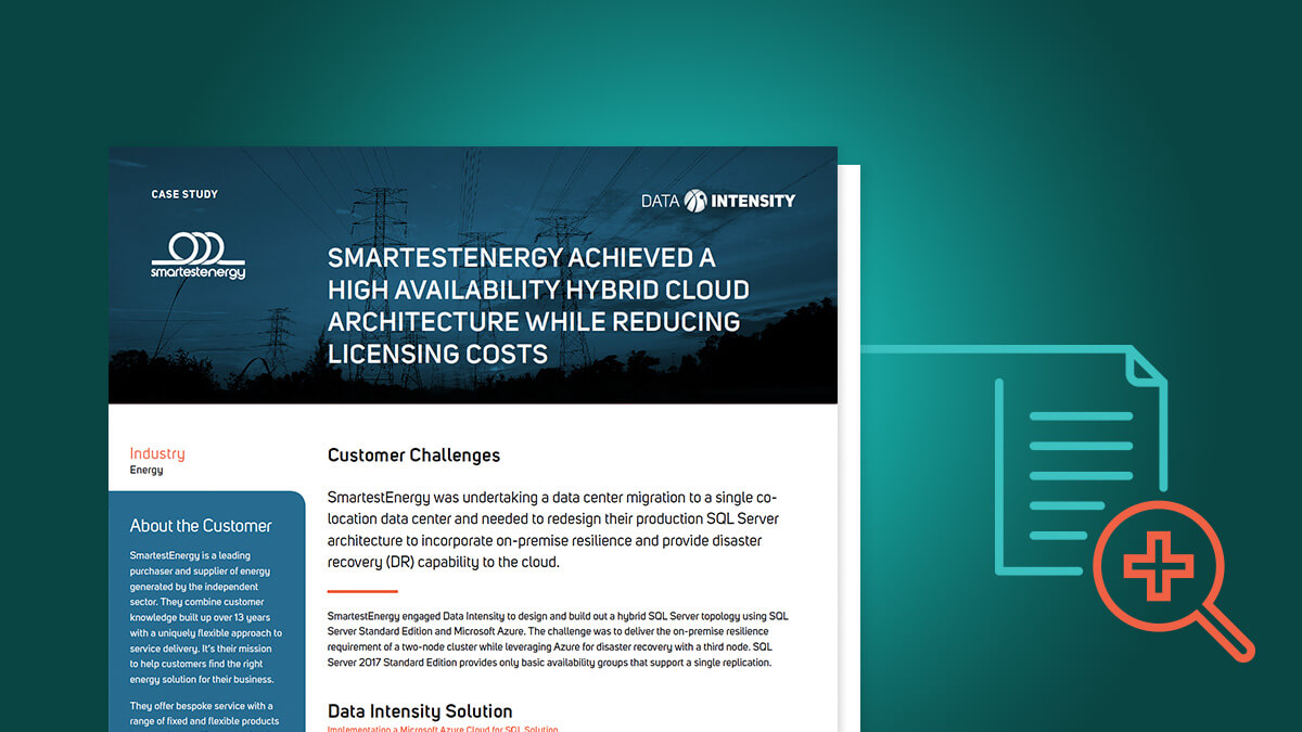 Smartestenergy Achieved a High Availability Hybrid Cloud Architecture While Reducing Licensing Costs